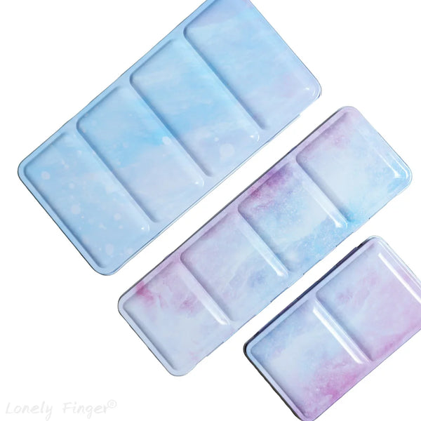 Empty Watercolor Palette Mix Set, Metal Watercolor Paint Case with Lid, Paint Box for Travel Gouache Oil Painting