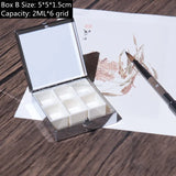 Empty Portable Watercolor Paint Box Metal Watercolor Sub-packing Box Pigment Moisturizing Box Sketch Painting Art Supplies