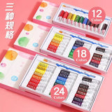 AOOKMIYA M&G Watercolor Paint Set for Students 12/24 Colors 5ml/Tube Washable Art Supplies AOOKMIYA.COM