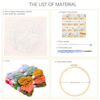 AOOKMIYA RUOPOTY Diy Punch Needle Kit Flowers Crafts For Beginner Needle Embroidery Starter Kits For Diy Gift Cross Stitch Home Decor