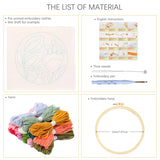 AOOKMIYA RUOPOTY Diy Punch Needle Kit Flowers Crafts For Beginner Needle Embroidery Starter Kits For Diy Gift Cross Stitch Home Decor
