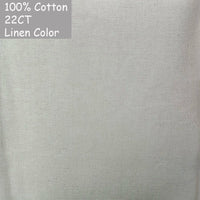 AOOKMIYA 100% Cotton Evenweave 32CT 28CT 25CT 22CT Cross Stitch Embroidery Canvas Fabric Cloth White Shiny Linen Flaxen Beige Brown Color