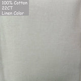 AOOKMIYA 100% Cotton Evenweave 32CT 28CT 25CT 22CT Cross Stitch Embroidery Canvas Fabric Cloth White Shiny Linen Flaxen Beige Brown Color