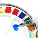 AOOKMIYA French Pebeo Solid Watercolor Paint 12/24 Colors Tin Box Set Comes with Palette Artist Travel Portable Painting Art Supplies