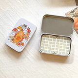 AOOKMIYA Portable Palette Watercolor Paint Repackaging Iron Box Paint Storage Box Nail Art Paint Tray Student Travel Art Supplies