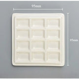 AOOKMIYA 12 Grid Ceramic Color Palette With Cover White Watercolor Mixing Palette Tray Painting Color Pallet Pigment Mixing Plates Artist  AOOKMIYA.COM
