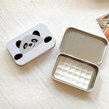 AOOKMIYA Portable Palette Watercolor Paint Repackaging Iron Box Paint Storage Box Nail Art Paint Tray Student Travel Art Supplies