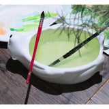 AOOKMIYA Cute White Bear Ceramic Palette Washing Bowl Easy To Clean Pen Holder Watercolor Gouache Paint Plate Painting Art Supplies