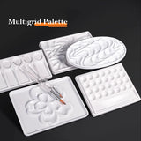 AOOKMIYA Imitation Ceramic Square Palette Multi-Grid for Watercolor Acrylic Gouache Oil Paint Tray Adult Beginner Portable Art Supplies  AOOKMIYA.COM