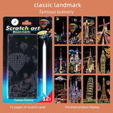 Handmade Children's Scratch Paintings Famous City Night Scene Scratch Paper Painting Small Gifts for Boys and Girls