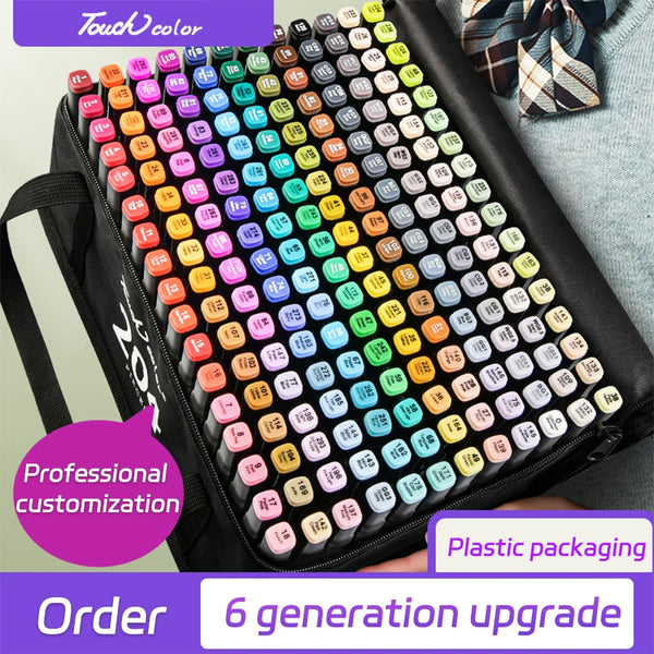 AOOKMIYA ART+ Creative Gifts 24-262 Colores Markers Brush Pens Set Painting Drawing Manga Highlighter School Art Supplies For Artist Korean Stationery