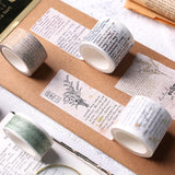 Antique Hand Account Material and Paper Tape European and American Retro English Text Hand Account Decorative Stickers