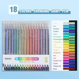 8/12/18 Color Glitter Gel Pen Set Stationery Iitems 1.0mm Gel Pens DIY Writing Drawing Stationery Back to School Supplies Gifts