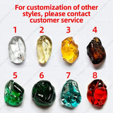 Hanging Lamp Hotel Lobby Decorative Lighting Stairs Art Irregular Chandelier Custom Black Art Luxury Stone Crystal Chandelier