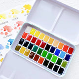 AOOKMIYA Van Gogh Netherlands 24/40 Color Solid Watercolor Paint Trial Pack 0.5/1ml Mini Pack Acuarela Artist Painting Art Supplies