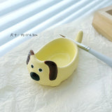 AOOKMIYA Creative Ceramic Watercolor Palette Cute Cat/Dog Paint Tray Pen Holder Easy To Clean Portable Painting Art Supplies