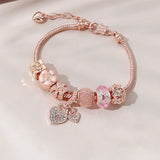 AOOKMIY 1Pcs Minimalist And Atmospheric Oil Dripping Rose Heart Bead Bracelet Fashionable Oil Painting Swan Lantern Bead BraceletsAOOKMIYA.COM