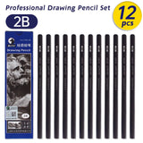 AOOKMIYA 12pcs Marie's Professional Pencil Set for Draw Sketch Layering & Shading ,Art Graphite Supplies for Adults Beginners & Artists