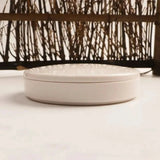 Imitation Porcelain Round Palette with Lid Acrylic Watercolor Painting Multifunctional White Paint Tray Artist Supplies