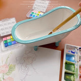 Ceramic Watercolor Palette Campus Oil Painting Chinese Paints White Porcelain Shell Palette Artists Color Mixing Palette