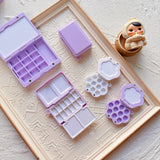Mini Portable Paint Box Travel Plastic Watercolor Dispenser Sketching Palette Watercolor Supplies  Mixing Watercolor Palette