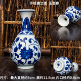 Hand-painted Blue and White Porcelain Bottle, Ceramic Ornament, Mini Vase, Appreciation Bottle, Gift