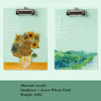 Transparent acrylic board clip Wallet Binder High-value Folder Board Test Paper Storage Artifact Students Exam Pad Writing Board