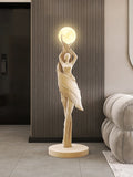 Home Decor Abstract Angel Girl Statues Floor Decor Living Room Large Luminous Girl Figure Sculptures Ornaments Housewarming Gift