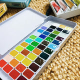 AOOKMIYA Holbein New Ancient Color Watercolor Paint 48 Colors 1ML Sub-pack Opaque Four Seasons Series Aquarelle Nail Art Supplies