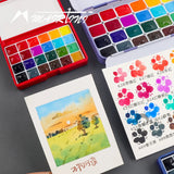 AOOKMIYA Mairtini Bouguereau 24-color Watercolor Paint Packaging 0.5/1ML Artist-grade Transparent Watercolor Portable Art Supplies