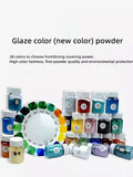 Handmade glaze color pigment Ceramic glaze pigmentsLead-free new color pigments Low temperature pigment powder 28 colors