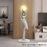 Home Decor Abstract Angel Girl Statues Floor Decor Living Room Large Luminous Girl Figure Sculptures Ornaments Housewarming Gift
