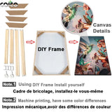 Custom Print Canvas Painting with Frame Customized Your Photo Poster Prints on Canvas Wall Art Pet Figure Landscape HD Pictures