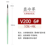 Art Painting Materials Jade Series Squirrel Hair Calligraphy Brush Bionic Sable Hair Watercolor Paint Pointed Flat Tip Brush