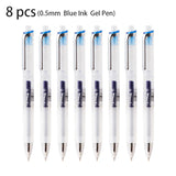 Deli 4/6/8pcs 0.5mm Black Red Blue Ink Gel Pen Stationery For Writing School Supplies Office Supplies Signing Pen Exam Pen Gift