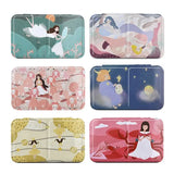 AOOKMIYA Portable Watercolor Iron Box Empty Twelve Constellation Pattern Three-fold Paint Storage Box Paint Palette Painting Art Supplies