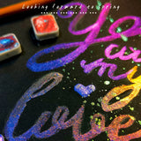 AOOKMIYA Pearlescent Watercolor Paint Chameleon Shiny Metallic Solid Acuarelas Drawing Nail Art Watercolor Painting Supplies