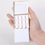 Brass Electroplated Watercolor Paint Box Heavy Industry Material Multi Functional Travel Sketching Box Student Art Supplies