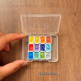 AOOKMIYA French SENNELIER Artist-grade Honey Pearlescent Watercolor 12 Colors 0.5/1ML Pigment Package Travel Portable Art Supplies