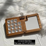 AOOKMIYA Empty Watercolor Palette Ins Wind Watercolor Travel Portable Mini Paint Box Color Matching Magnetic Wooden Box Painting Supplies