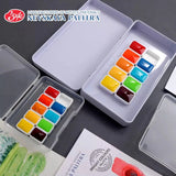 Russian White Night Watercolor Paint 9 Color Portable Pigment Box 0.5/1ML Master Summer Plant Landscape Painting Art Supplies
