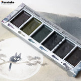 AOOKMIYA Japan Imported Kuretake Graphite Color Watercolor 6 Color Set Painting Material Matte Texture Pigment Artist's Art Supplies