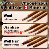 AOOKMIYA Marie's 1pc Chinese  Calligraphy Brush,Jianhao/Wolf Hair/Wool for Painting,Writing,Official Script,Regular Script,Cursive Script