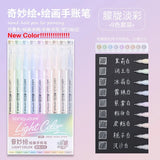198/6 PCS Drawing Highlighter Morandi Gel Pen Student Diary Scrapbook Painting DIY Gel Pen Office School Supplies Stationery