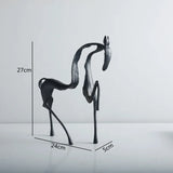AOOKMIYA ART+ Creative Gifts Simple Creative Metal Hollow Out Horse Desktop Ornament Animal Sculpture Living Room Decoration Abstract Crafts Home Decoration