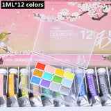 AOOKMIYA Holbein New Ancient Color Watercolor Paint 48 Colors 1ML Sub-pack Opaque Four Seasons Series Aquarelle Nail Art Supplies