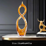 AOOKMIYA Glass Crystal Craft Ornaments, Creative Art Sculpture, Luxury Artwork Statue, TV Cabinet Office Desktop Decoration, Nordic Gifts
