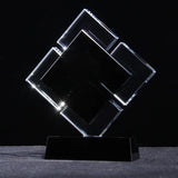 AOOKMIYA Customized Transparent Crystal Trophy, Five-Star, Creative Awards Ceremony, Competition Event, Craft Gift, Home Decorations, 1Pc