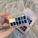AOOKMIYA Schmincke Master Watercolor Paint Packing 12 Colors Seascape Marine Plant Artist Painting Portable Paint Box Art Supplies