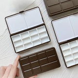 AOOKMIYA 24/48 Grid Empty Watercolor Paint Packaging Box with Color Palette for Student Sketching Portable Aquarela Painting Art Supplies